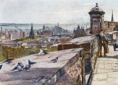 Edimburgo desde el Castillo de John Fulleylove