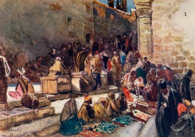 Entrada al Patio de la Iglesia del Santo Sepulcro. - Jerusalén, 1902 de John Fulleylove