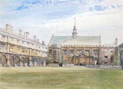 Hall del Trinity College, Cambridge,1889 (acuarela) de John Fulleylove