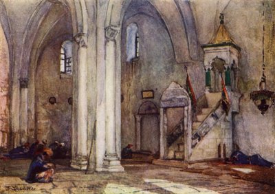 Interior de la Mezquita en Samaria de John Fulleylove