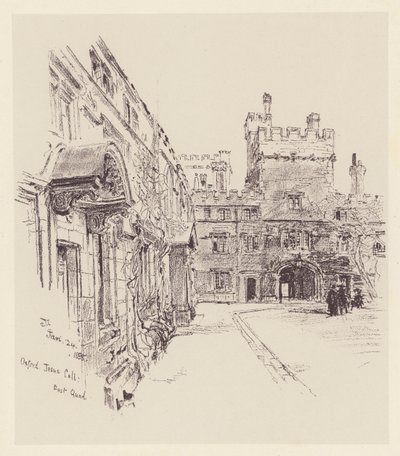 Jesus College (litografía) de John Fulleylove