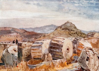 Monte Pentélico y Licabeto desde el ángulo noreste del Partenón de John Fulleylove