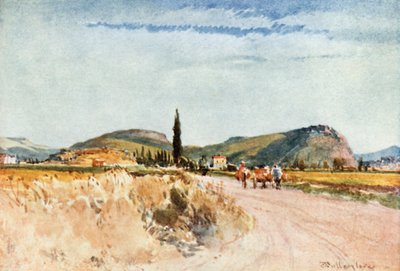 Nauplia y Tiryns desde el camino a Argos de John Fulleylove