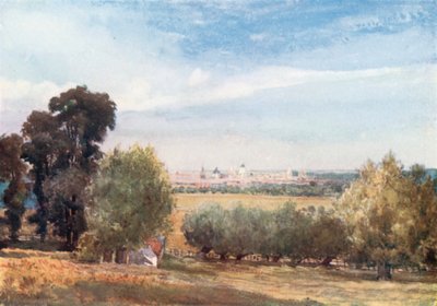 Oxford, desde South Hinksey (litografía en color) de John Fulleylove
