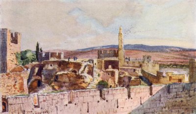 Parte de la Ciudadela de Jerusalén de John Fulleylove