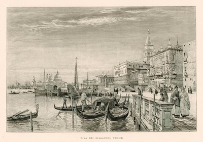 Riva dei Schiavoni, Venecia (lito) de John Fulleylove