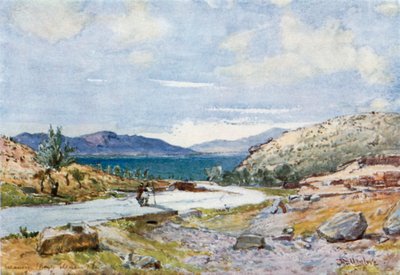 Camino Sagrado de Atenas a Eleusis, mirando hacia Salamina de John Fulleylove