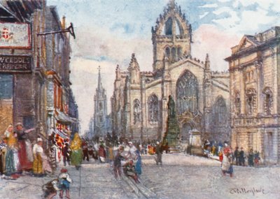 Catedral de St. Giles desde el Lawnmarket de John Fulleylove