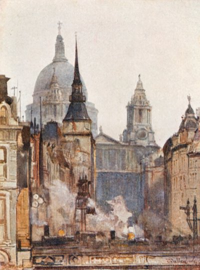 Catedral de San Pablo, desde Ludgate Circus de John Fulleylove