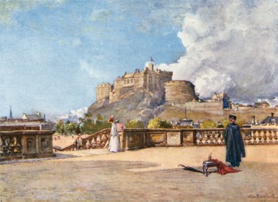 El castillo desde la terraza del Hospital de Heriot de John Fulleylove