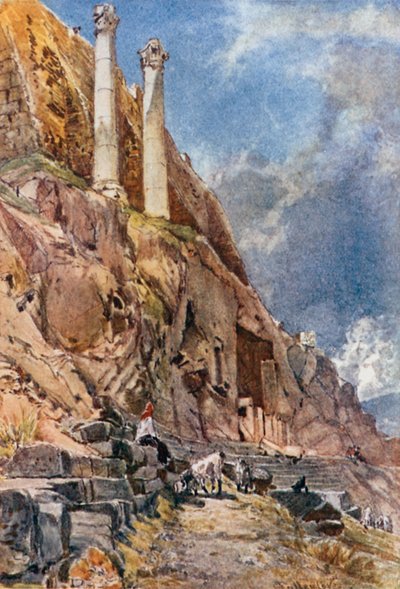 La Capilla de la Caverna en el lado sur de la Acrópolis de John Fulleylove