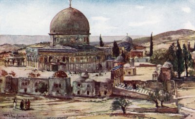 La Cúpula de la Roca (Mezquita de Omar), desde los cuarteles cerca del sitio de la Torre de Antonia de John Fulleylove