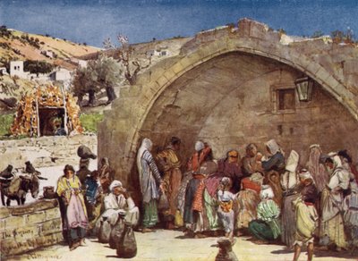 La fuente de la Virgen en Nazaret de John Fulleylove