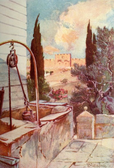La Puerta Dorada o Hermosa desde el Jardín de Getsemaní, 1902 de John Fulleylove