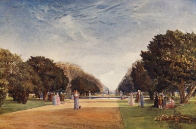 The Great Avenue, Hampton Court (litografia en color) de John Fulleylove