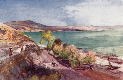 El Lago de Galilea, mirando al norte desde Tiberíades de John Fulleylove