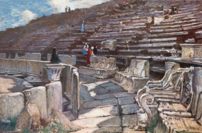 La parte inferior del auditorio del Teatro de Dionisos en Atenas de John Fulleylove
