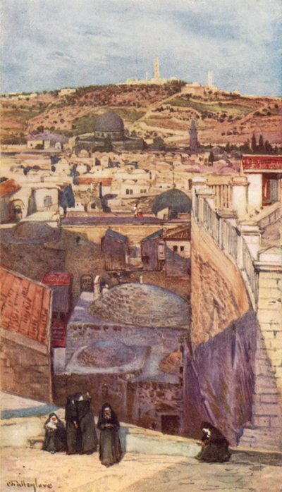 El Monte de los Olivos, desde una Azotea en el Monte Sion de John Fulleylove