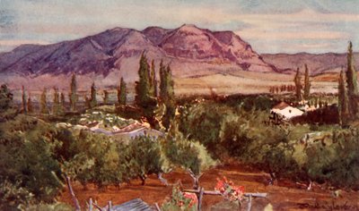 El Monte de la Tentación desde Jericó, 1902 de John Fulleylove