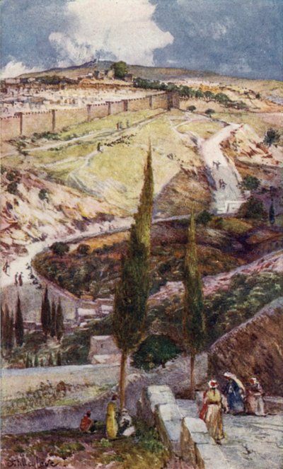 El Extremo Noreste de Jerusalén y Mizpa, desde el Monte de los Olivos de John Fulleylove
