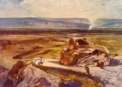 La Llanura de Jericó Mirando Hacia las Montañas de Moab, 1902 de John Fulleylove