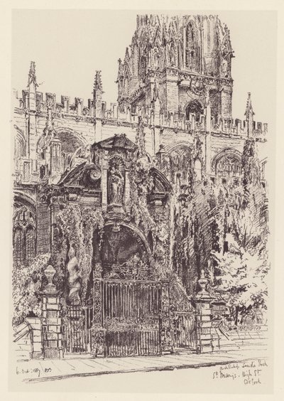 El pórtico de Santa María (litografía) de John Fulleylove