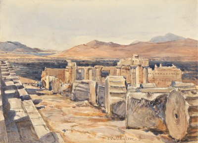 Los Propileos desde el extremo norte de la estilóbata del Partenón, Atenas de John Fulleylove