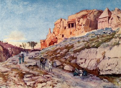 Las Tumbas Excavadas en la Roca del Valle de Josafat, 1902 de John Fulleylove