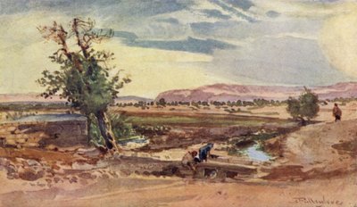El arroyo que fluye del manantial de Eliseo de John Fulleylove