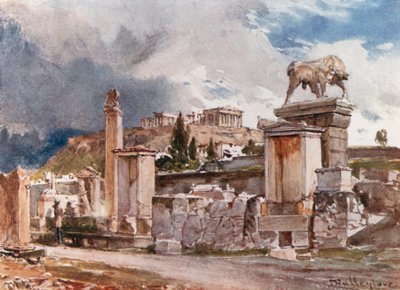 La calle de las tumbas fuera del Dípilon en Atenas de John Fulleylove