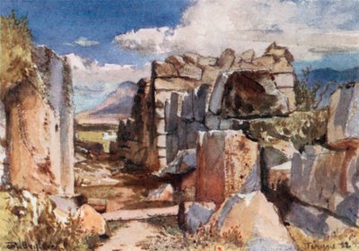 Tiryns. La Puerta del Castillo Superior de John Fulleylove