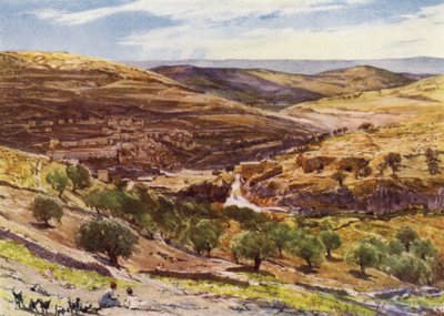 Valle de Hinom, con la Colina de la Ofensa de John Fulleylove