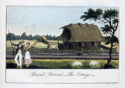 Retiro rural, La cabaña, 1813 de John Gabriel Stedman