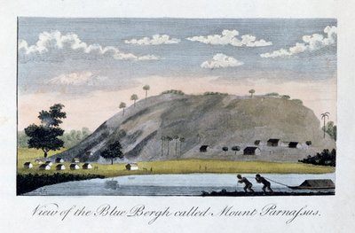 Vista del Blue Bergh llamado, Monte Parnaso, 1813 de John Gabriel Stedman