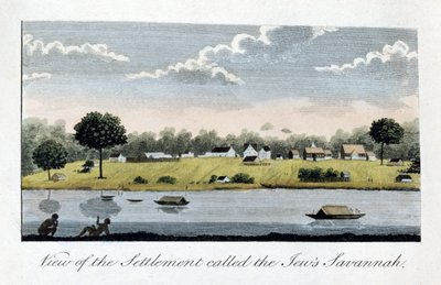 Vista del asentamiento llamado la Sabana de los Judíos, 1813 de John Gabriel Stedman