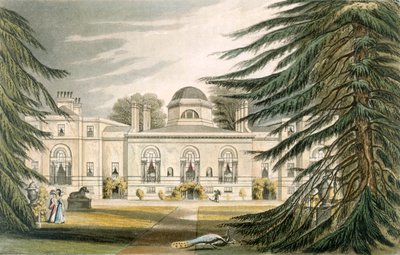 Fachada del jardín de Chiswick House de John Gendall