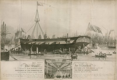 La Capilla para Marineros, instituida el 18 de marzo de 1818 y anclada frente a Wapping de John Gendall