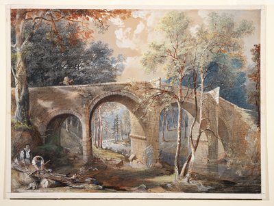 Leñadores en Fingle Bridge, Dartmoor de John Gendall