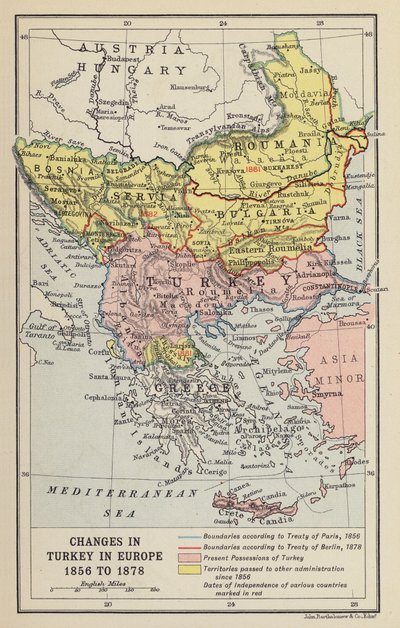 Cambios en Turquía en Europa de John George Bartholomew