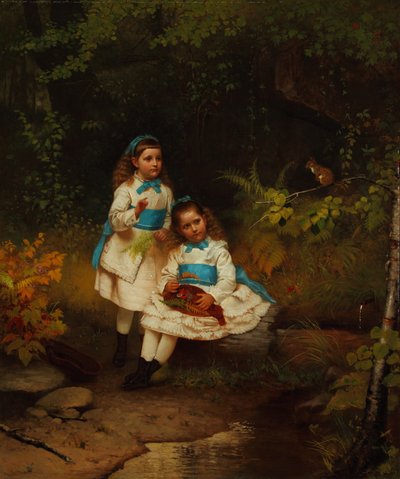 Junto al arroyo del bosque 1875 (Óleo sobre lienzo) de John George Brown