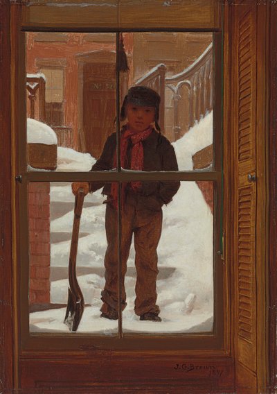 ¿Puedo quitar la nieve?, 1871 de John George Brown
