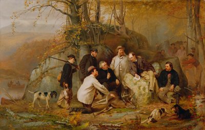 Reclamando el disparo: Después de la caza en los Adirondacks, 1865 de John George Brown