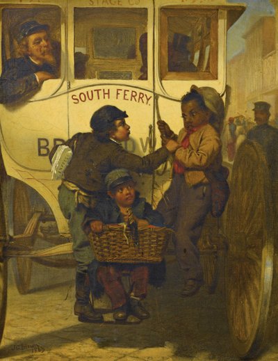 Personas de color no permitidas en esta línea, 1863 de John George Brown