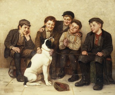 En buenas manos, 1909 de John George Brown