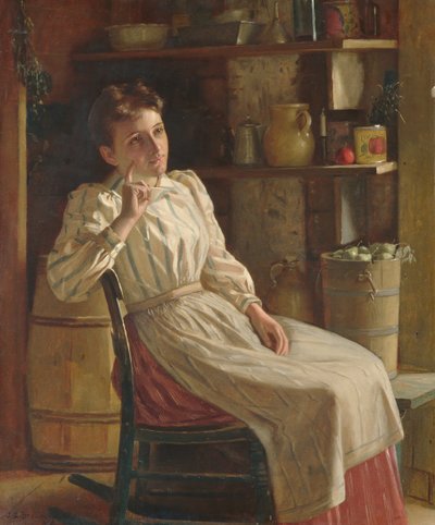 Meditación, ca. 1900-1910 de John George Brown