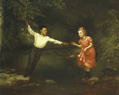 Piedras de paso sobre el arroyo de John George Brown