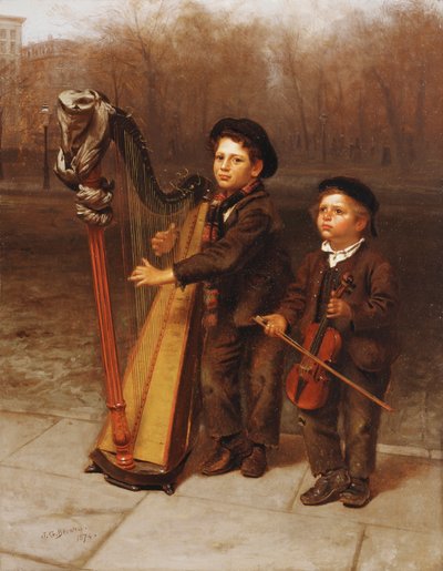 Los pequeños paseantes, 1874 de John George Brown