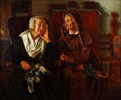 Los vecinos 1881 (Óleo sobre lienzo) de John George Brown
