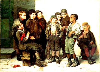 El baile callejero, 1883 de John George Brown