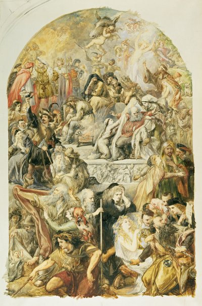 Apoteosis de los personajes de Shakespeare, 1871 de John Gilbert